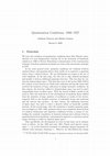 Research paper thumbnail of Quantization Conditions, 1900–1927