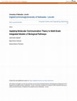 Research paper thumbnail of Applying Molecular Communication Theory to Multi-Scale Integrated Models of Biological Pathways