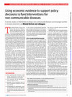 Research paper thumbnail of Using economic evidence to support policy decisions to fund interventions for non-communicable diseases