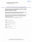 Research paper thumbnail of Occurrence of major complications after cochlear implant surgery in Ireland