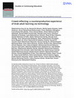 Research paper thumbnail of Crowd-reflecting: a counterproductive experience of Arab adult learning via technology