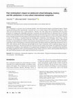 Research paper thumbnail of Peer victimization’s impact on adolescent school belonging, truancy, and life satisfaction: A cross-cohort international comparison