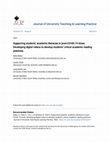 Research paper thumbnail of Supporting students' academic literacies in post-COVID-19 times: Developing digital videos to develop students' critical academic reading practices