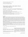 Research paper thumbnail of Neurocognitive profiles in older adults with and without major depression