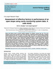 Research paper thumbnail of Assessment of effective factors in performance of an open stope using cavity monitoring system data: A case study