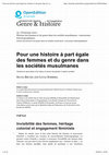 Research paper thumbnail of Pour une histoire à part égale des femmes et du genre dans les sociétés musulmanes