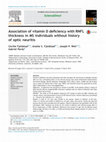 Research paper thumbnail of Association of vitamin D deficiency with RNFL thickness in MS individuals without history of optic neuritis