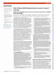 Research paper thumbnail of Effect of Athena SWAN funding incentives on women’s research leadership