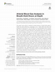 Research paper thumbnail of Arterial Blood Gas Analysis in Breath-Hold Divers at Depth