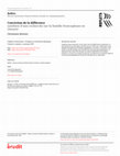 Research paper thumbnail of Conviction de la différence