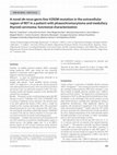 Research paper thumbnail of A novel de novo germ-line V292M mutation in the extracellular region of RET in a patient with phaeochromocytoma and medullary thyroid carcinoma: Functional characterization