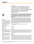 Research paper thumbnail of Correlates of Total Sedentary Time and Screen Time in 9-11 Year-Old Children around the World: The International Study of Childhood Obesity, Lifestyle and the Environment