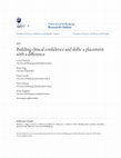 Research paper thumbnail of Building clinical confidence and skills: a placement with a difference