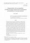 Research paper thumbnail of Responsibility with accountability: A FAIR governance framework for performance accountability of local governments