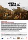 Research paper thumbnail of Convegno "Memoria e oblio di eventi traumatici nell'età moderna", 27-28 ottobre 2022