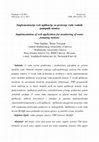 Research paper thumbnail of Implementacija web aplikacije za praćenje rada vodnih pumpnih stanica Implementation of web application for monitoring of water pumping stations 1