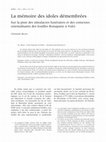 Research paper thumbnail of La mémoire des idoles démembrées. Sur la piste des simulacres funéraires et des contextes orientalisants des fouilles Bonaparte à Vulci, in MEFRA 134/1 (2022), p. 161-192