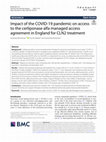 Research paper thumbnail of Impact of the COVID-19 pandemic on access to the cerliponase alfa managed access agreement in England for CLN2 treatment