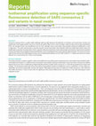 Research paper thumbnail of Isothermal amplification using sequence-specific fluorescence detection of SARS coronavirus 2 and variants in nasal swabs