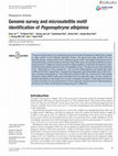 Research paper thumbnail of Genome survey and microsatellite motif identification of Pogonophryne albipinna