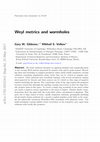 Research paper thumbnail of Weyl metrics and wormholes