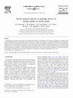 Research paper thumbnail of Parent material and fire as principle drivers of foliage quality in woody plants