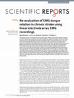 Research paper thumbnail of Re-evaluation of EMG-torque relation in chronic stroke using linear electrode array EMG recordings