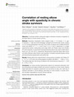 Research paper thumbnail of Correlation of Resting Elbow Angle with Spasticity in Chronic Stroke Survivors