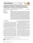 Research paper thumbnail of Evaluation of the influence of compaction energy on the resilient behavior of lateritic soil in the field and laboratory