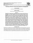 Research paper thumbnail of The Role of Women in Rural Development in Bangladesh