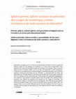 Research paper thumbnail of Sphère privée, sphère scolaire et porosités des usages du numérique comme révélateurs de hubs sociaux et éducatifs