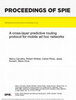 Research paper thumbnail of A cross-layer predictive routing protocol for mobile ad hoc networks