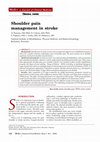 Research paper thumbnail of Maedica-a Journal of Clinical Medicine Shoulder pain management in stroke