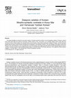 Research paper thumbnail of Diaspora varieties of Korean: Morpho-syntactic contrasts in Koryo Mar and Vernacular Yanbian Korean☆