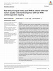 Research paper thumbnail of Real‐time presurgical resting‐state fMRI in patients with brain tumors: Quality control and comparison with task‐fMRI and intraoperative mapping