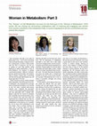 Research paper thumbnail of Women in Metabolism: Part 3