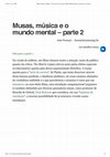 Research paper thumbnail of Musas, música e o mundo mental - parte 2 -Musicologia na Mídia