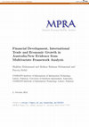 Research paper thumbnail of Financial Development, International Trade and Economic Growth in Australia:New Evidence from Multivariate Framework Analysis