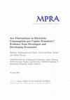 Research paper thumbnail of Are fluctuations in electricity consumption per capita transitory? Evidence from developed and developing economies