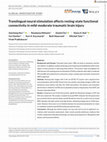 Research paper thumbnail of Translingual neural stimulation affects resting-state functional connectivity in mild-moderate traumatic brain injury