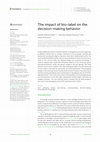 Research paper thumbnail of The impact of bio-label on the decision-making behavior