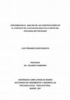 Research paper thumbnail of APROXIMACION AL ANALISIS DE LAS CONSTRUCCIONES EN EL CONTEXTO DE LA SITUACION ANALITICA A PARTIR DEL PSICOANALISIS FREUDIANO