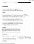 Research paper thumbnail of Household levels of deprivation to WaSH and residential conditions in slum settlements of Lagos, Nigeria