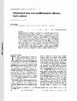 Research paper thumbnail of Cholesterol and non-cardiovascular disease: basic science