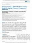 Research paper thumbnail of Development of a Hybrid Machine Learning Model for Asphalt Pavement Temperature Prediction