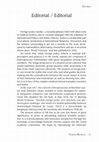 Research paper thumbnail of Editorial (English)