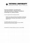 Research paper thumbnail of Nurturing Solidarity: Considering the Internationalization of Research Activities in Kinesiology as a Moral Practice