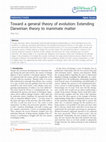 Research paper thumbnail of PERSPECTIVES Open Access Toward a general theory of evolution: Extending Darwinian