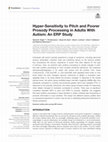 Research paper thumbnail of Hyper-Sensitivity to Pitch and Poorer Prosody Processing in Adults With Autism: An ERP Study