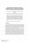 Research paper thumbnail of The Development of Model-Based Learning in Introductory Physics: The effectiveness of improving Students Understanding in Heat and Heat Transfer